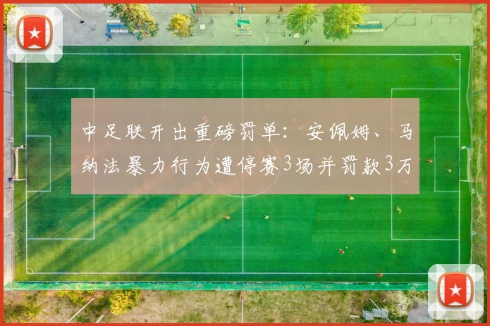 中足联开出重磅罚单：安佩姆、马纳法暴力行为遭停赛3场并罚款3万元，联赛严惩球场暴力